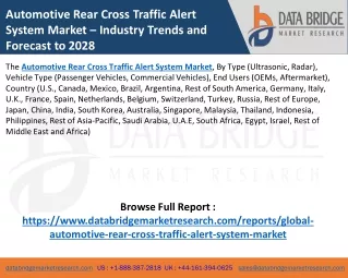 Automotive Rear Cross Traffic Alert System Market