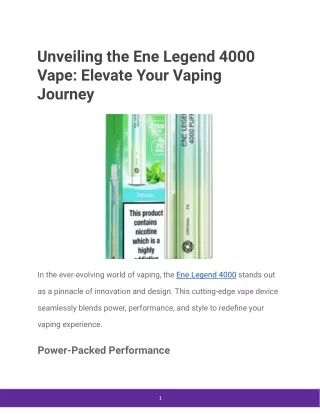 Ene legend 4000