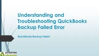 Here’s some easy methods to fix QuickBooks Backup Failed issue