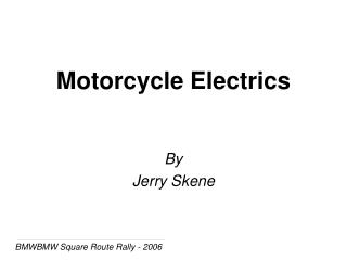 Motorcycle Electrics