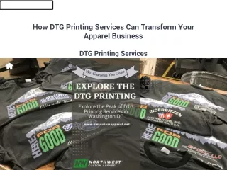 How DTG Printing Services Can Transform Your Apparel Business