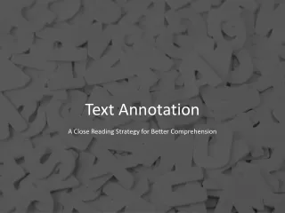 Text Annotation