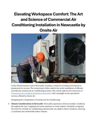 Commercial Air Conditioning Service