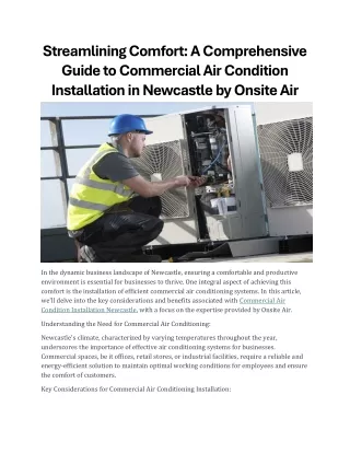 Streamlining Comfort to Commercial Air conditiong service