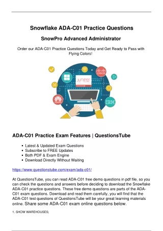 (February 2024) New ADA-C01 Exam Questions - Right Way to Pass Your Exam