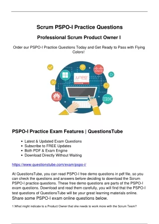 (February 2024) New PSPO-I Exam Questions - Right Way to Pass Your Exam