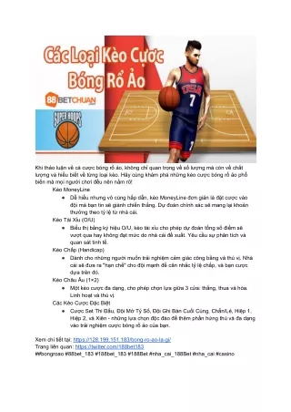 188Bet 183 - Khám Phá Thế Giới Bóng Rổ Ảo và Cơ Hội Cược Khủng