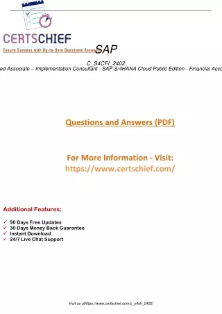 Master the Future C_S4CFI_2402 SAP Certified Associate Exam - Excel as an Implementation Consultant in SAP S4HANA Cloud