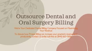 Outsource Dental and Oral Surgery Billing 30jn24