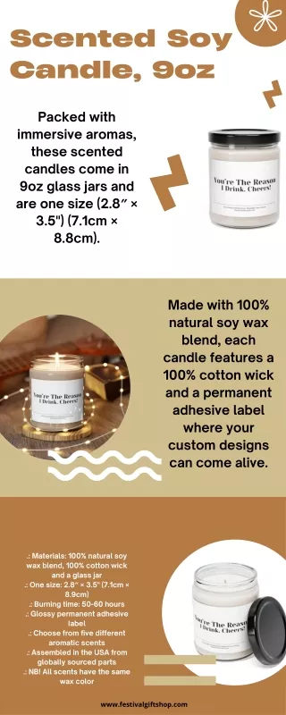 Scented Soy Candle, 9oz
