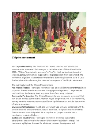 chipko movement