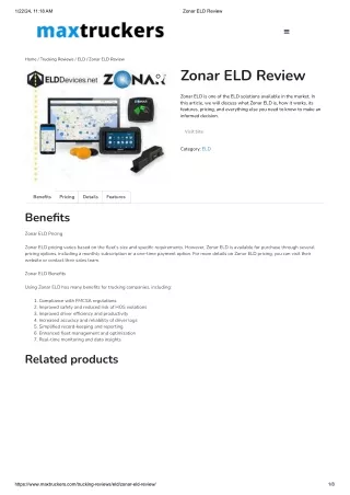 Zonar ELD Review