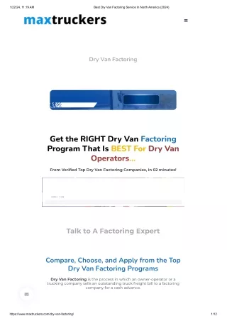 Best Dry Van Factoring Service In North America (2024)