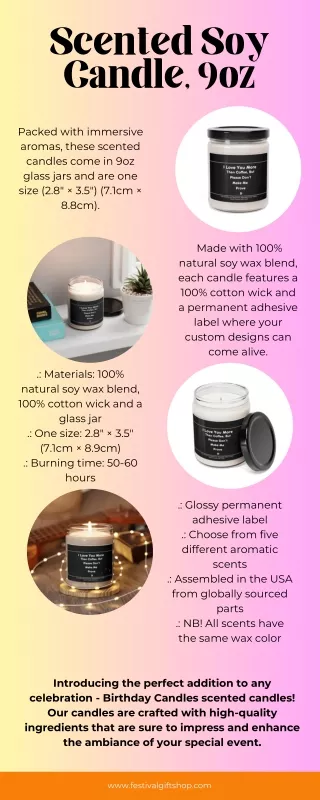 Scented Soy Candle, 9oz
