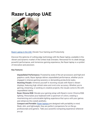 RAZER LAPTOP UAE