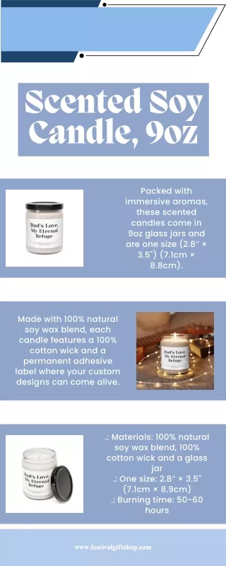 Scented Soy Candle, 9oz