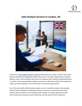 Data Analysis Services In London, UK