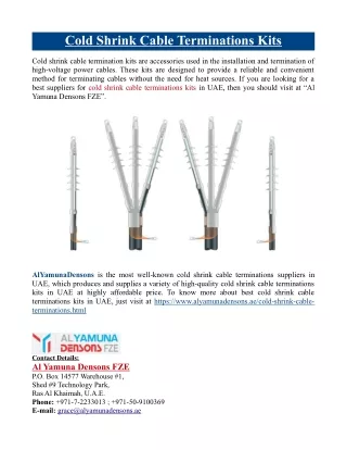 Cold Shrink Cable Terminations Kits