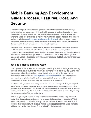 Mobile Banking App Development Guide_ Process, Features, Cost, And Security