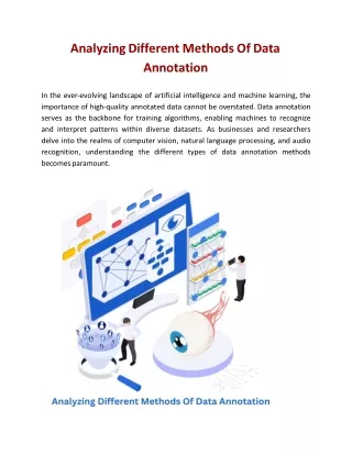 Analyzing Different Methods Of Data Annotation