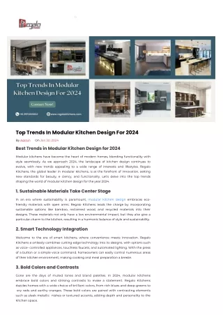 Top Trends in Modular Kitchen Design 2024