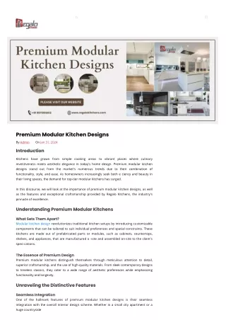 Premium Modular Kitchen Designs