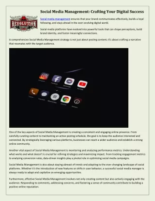 Social Media Management: Navigating the Digital Landscape