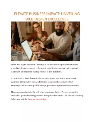 Syracuse web design