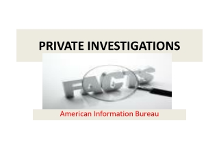 Private Investigations