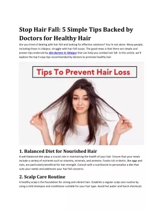Stop Hair Fall
