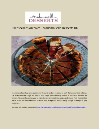 Cheesecakes Archives - Mademoiselle Desserts UK