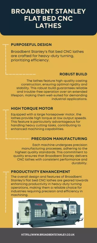CNC Lathes  Flat Bed Lathes - Broadbent Stanley