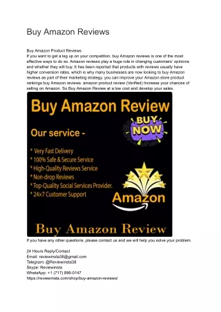 Buy Amazon Reviews