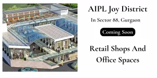 AIPL Joy District At Sector 88, Gurgaon - Brochure