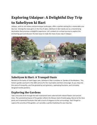 Exploring Udaipur