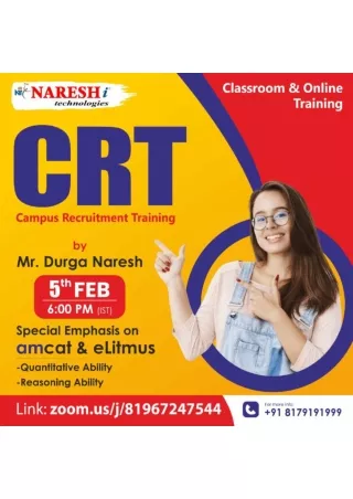 Free Demo On CRT 5th Feb - Naresh IT