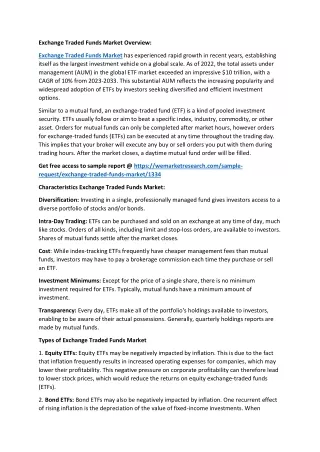 Exchange Traded Funds Market Overview