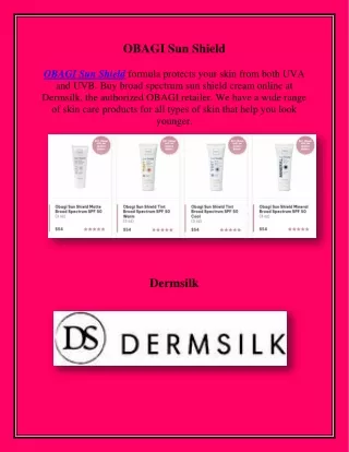 OBAGI Sun Shield, dermsilk