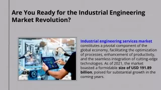 Industry 4.0 Revolution How Industrial Engineering Market is Fueling the Future