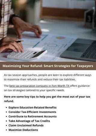 Maximizing Your Refund: Smart Strategies for Taxpayers