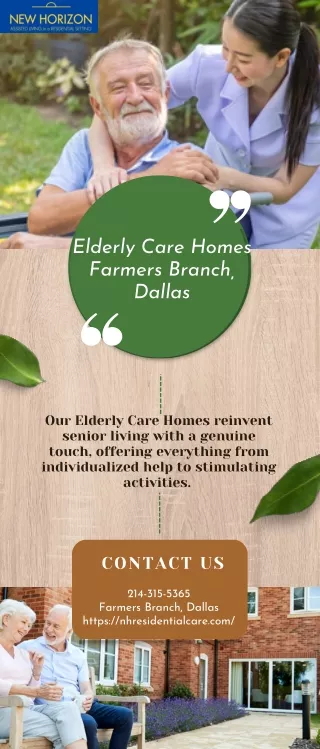 Elderly Care Homes Farmers Branch, Dallas