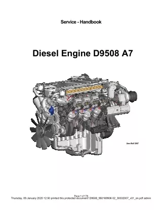 LIEBHERR D9508 A7 Diesel Engine Service Repair Manual