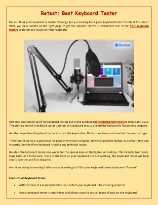 Retest - Best Keyboard Tester