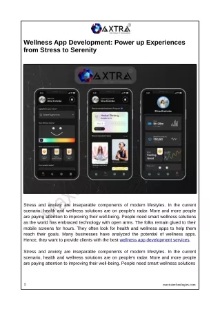 Wellness App Development: Power up Experiences from Stress to Serenity