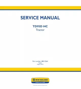 New Holland TD95D HC Tractor Service Repair Manual