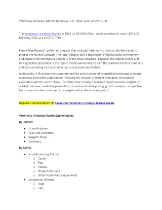 Veterinary Urinalysis Market