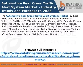 Automotive Rear Cross Traffic Alert System Market