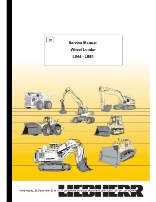 LIEBHERR L580 Wheel Loader Service Repair Manual (Serial Number from 0101)