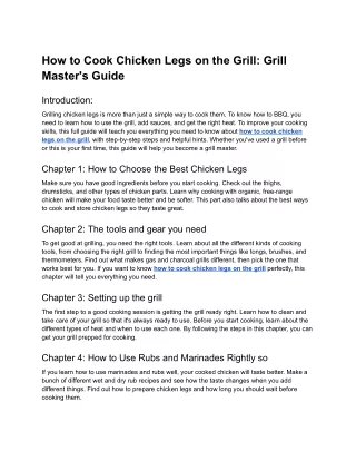 How to Cook Chicken Legs on the Grill_ Grill Master's Guide - Google Docs