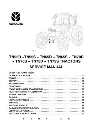 New Holland TN65D Tractor Service Repair Manual